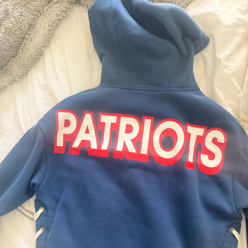 Patriots Junk Food Clothing Navy Sweatshirt
